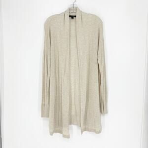 Ann Taylor Open Front Brown Cardigan Size Large